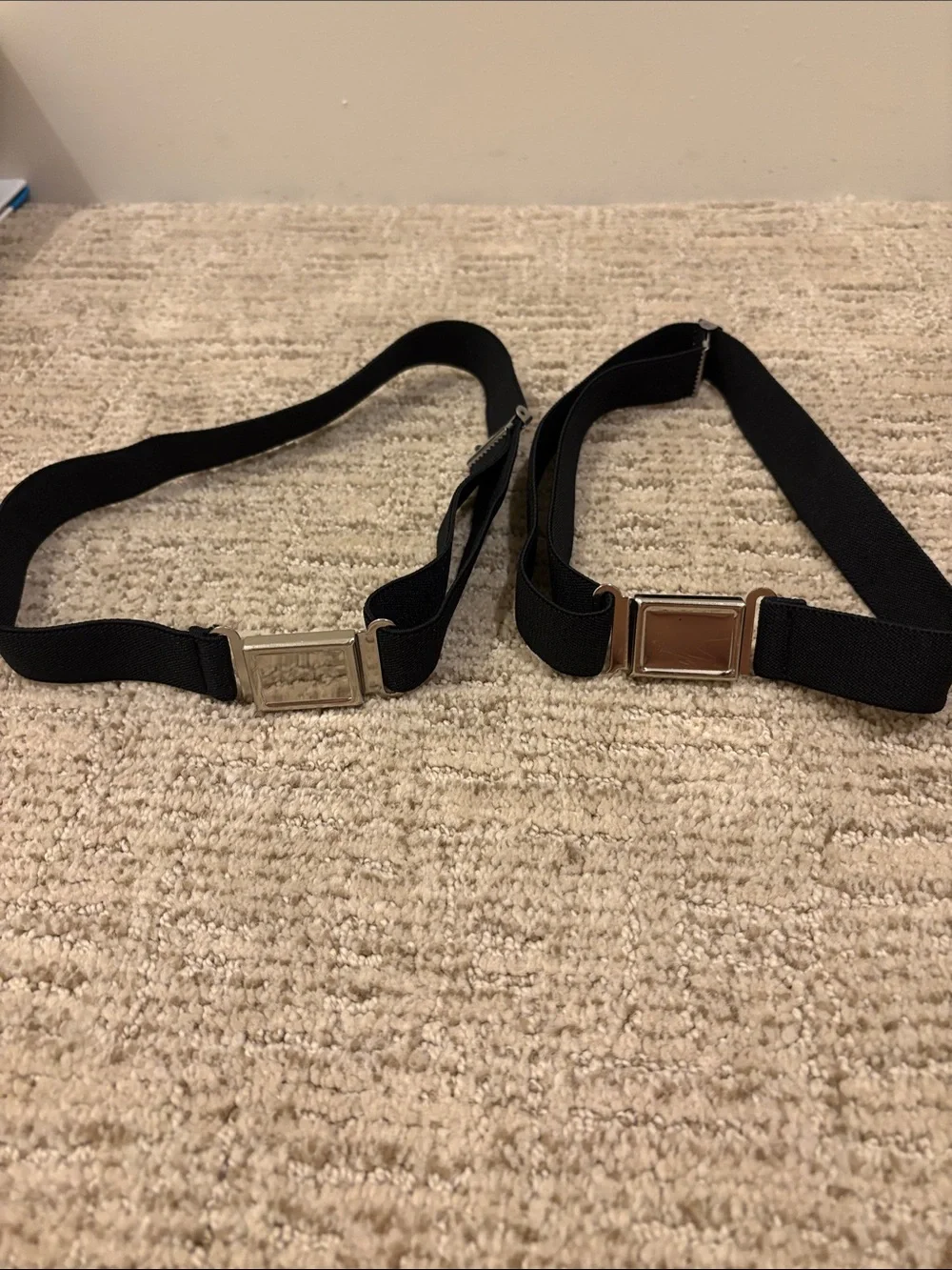 Magnetized Adjustable Black Children’s Belt- Set of 2